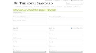 Wholesale Request - The Royal Standard