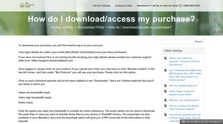 How do I download/access my purchase? - The Sacred Plant Support