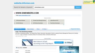 simembers.com at WI. Login | The Scheduling Institute