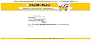 My School Bus Monitor - Login