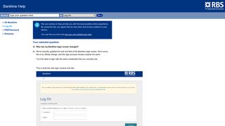 Why has my Bankline login screen changed? - RBS Bankline Help
