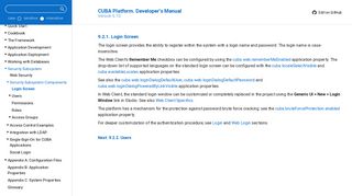 Login Screen - CUBA Platform. Developer's Manual