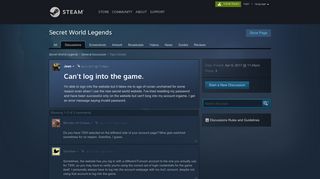 Can't log into the game. :: Secret World Legends General Discussion
