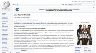 The Secret World - Wikipedia