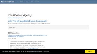 The Shadow Agency - Mystery Shopping Forum