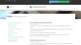 Shaw Academy | Frequently Asked Questions