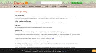 Privacy Policy - Minecraft Skins