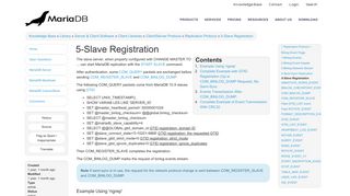 5-Slave Registration - MariaDB Knowledge Base