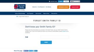Forgot Smith Family ID - The Smith Family