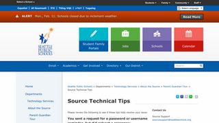 Source Technical Tips - Seattle Public Schools