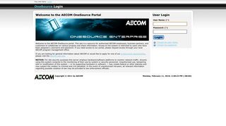 AECOM OneSource Portal - Login