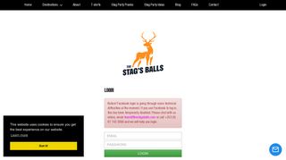 Sign In to view your stag party booking | The Stag's Balls