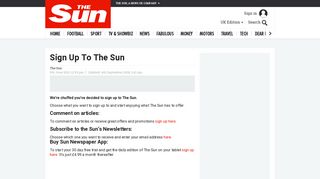 Sign Up To The Sun – The Sun