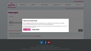 Log in to your account | Plusnet