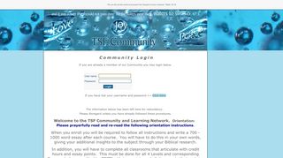 Login Here - TSF Community Registration