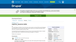 captcha_sessions table [#742090] | Drupal.org