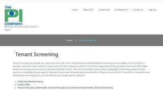 Tenant Screening – The PI Company