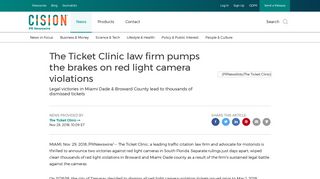 The Ticket Clinic law firm pumps the brakes on red light camera ...