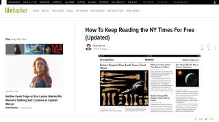 How To Keep Reading the NY Times For Free (Updated) - Lifehacker