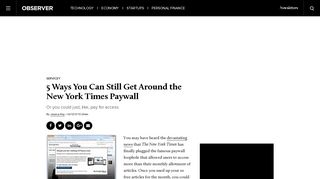 5 Ways You Can Still Get Around the New York Times Paywall ...