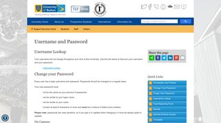 Username and Password | University of Bolton