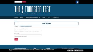 User account | The Transfer Test