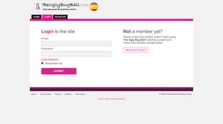Login to the site - The Ugly Bug Ball