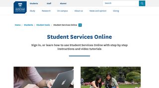 Student Services Online - The University of Auckland