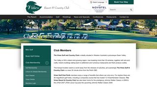 Golf Club Members | Vines Golf Club Perth members - The Vines Resort