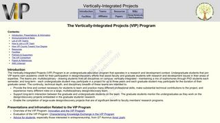 Vertically-Integrated Projects (VIP) Program - Georgia Tech