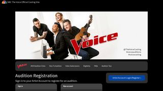 Audition Registration | NBC The Voice - Official Casting & Audition Site