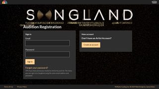 Audition Registration | NBC's Songland - Official Casting Site