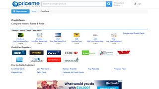 Credit Cards - Compare Rates & Fees from NZ Providers - PriceMe ...