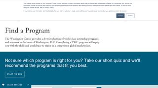 Find a Program | The Washington Center