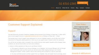 Customer Support Explained - The Web Showroom