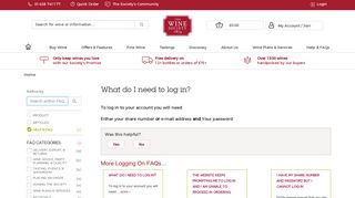 What do I need to log in? - The Wine Society