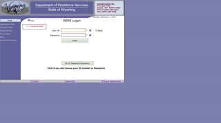 WIRE Login - Wyoming Department of Workforce Services