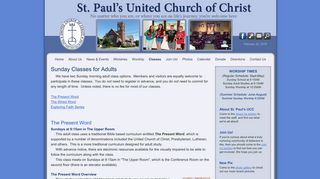 St. Paul's United Church of Christ :: Sunday Classes for Adults