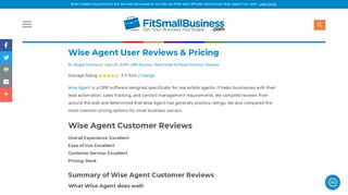Wise Agent User Reviews & Pricing - Fit Small Business