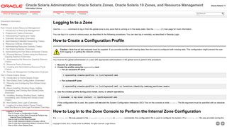 Logging In to a Zone - Oracle Solaris Administration: Oracle Solaris ...
