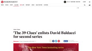 'The 39 Clues' enlists David Baldacci for second series | The ...