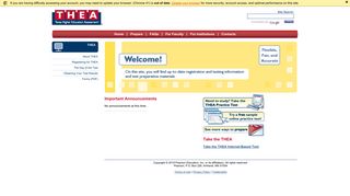 THEA Test Home Page