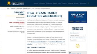 THEA - Texas Higher Education Assessment - Texas A&M University ...