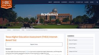 Texas Higher Education Assessment (THEA) Internet-Based Test ...