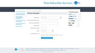 here - Find my Subscription - Fairfax Media