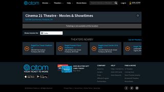 Cinema 21 Theatre Showtimes & Movie Tickets