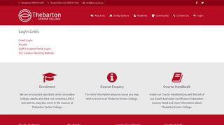Login Links : Thebarton Senior College