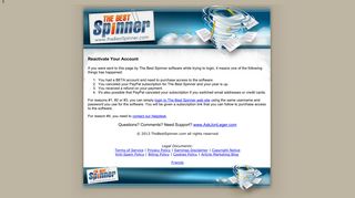 Reactivate Your Account - The Best Spinner