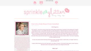 How to be a Body Shop at Home Consultant - Sprinkle Of Glitter