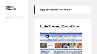 Login Thecandidboard.com Free - Account Passwords